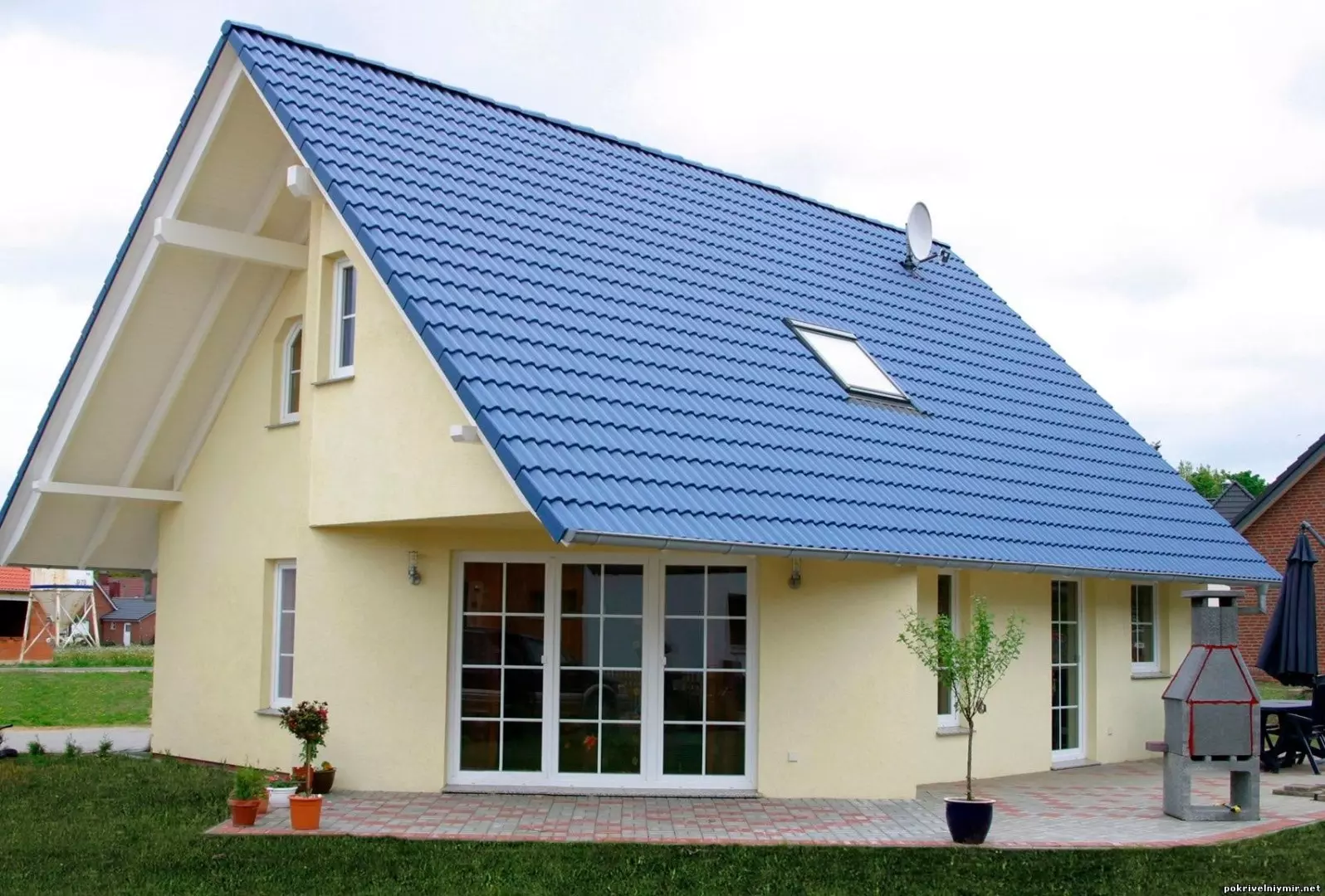 Металлочерепица Супермонтеррей 0,4мм RAL 5005