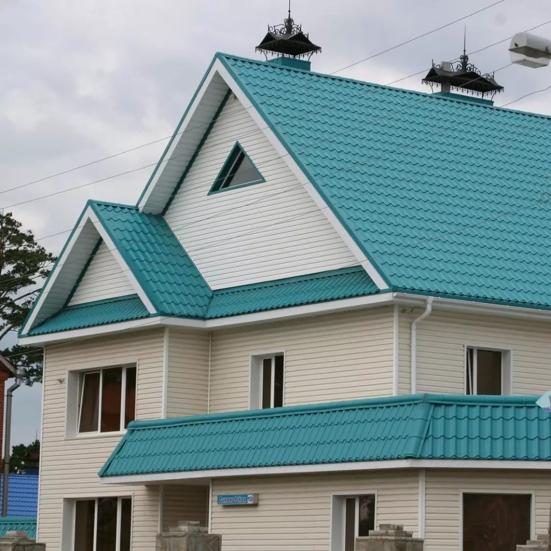 Металлочерепица Супермонтеррей 0,45мм RAL 5021
