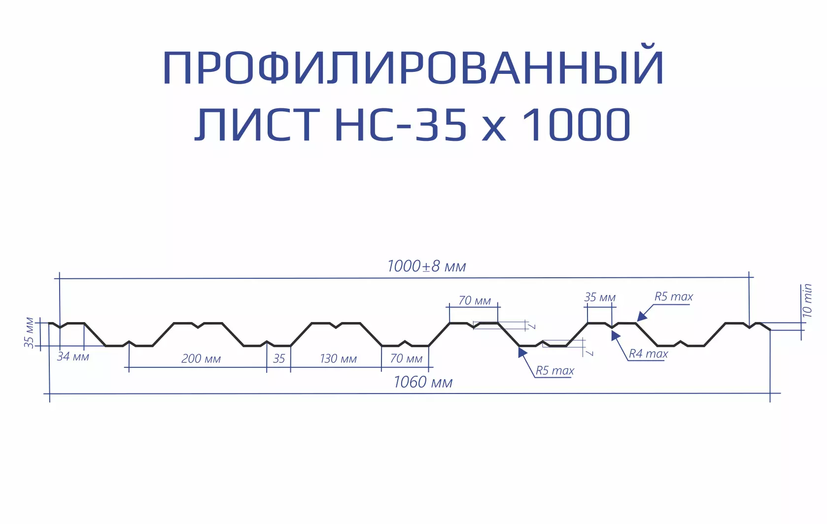 Профнастил НС-35 0,7мм RAL 8017