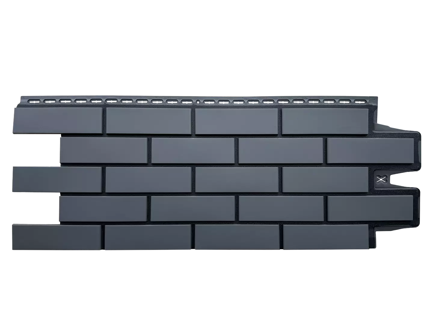 Фасадная панель Grand Line Клинкерный кирпич Design графит (шов RAL 9005)