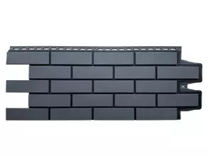 Фасадная панель Grand Line Клинкерный кирпич Design графит (шов RAL 9005)