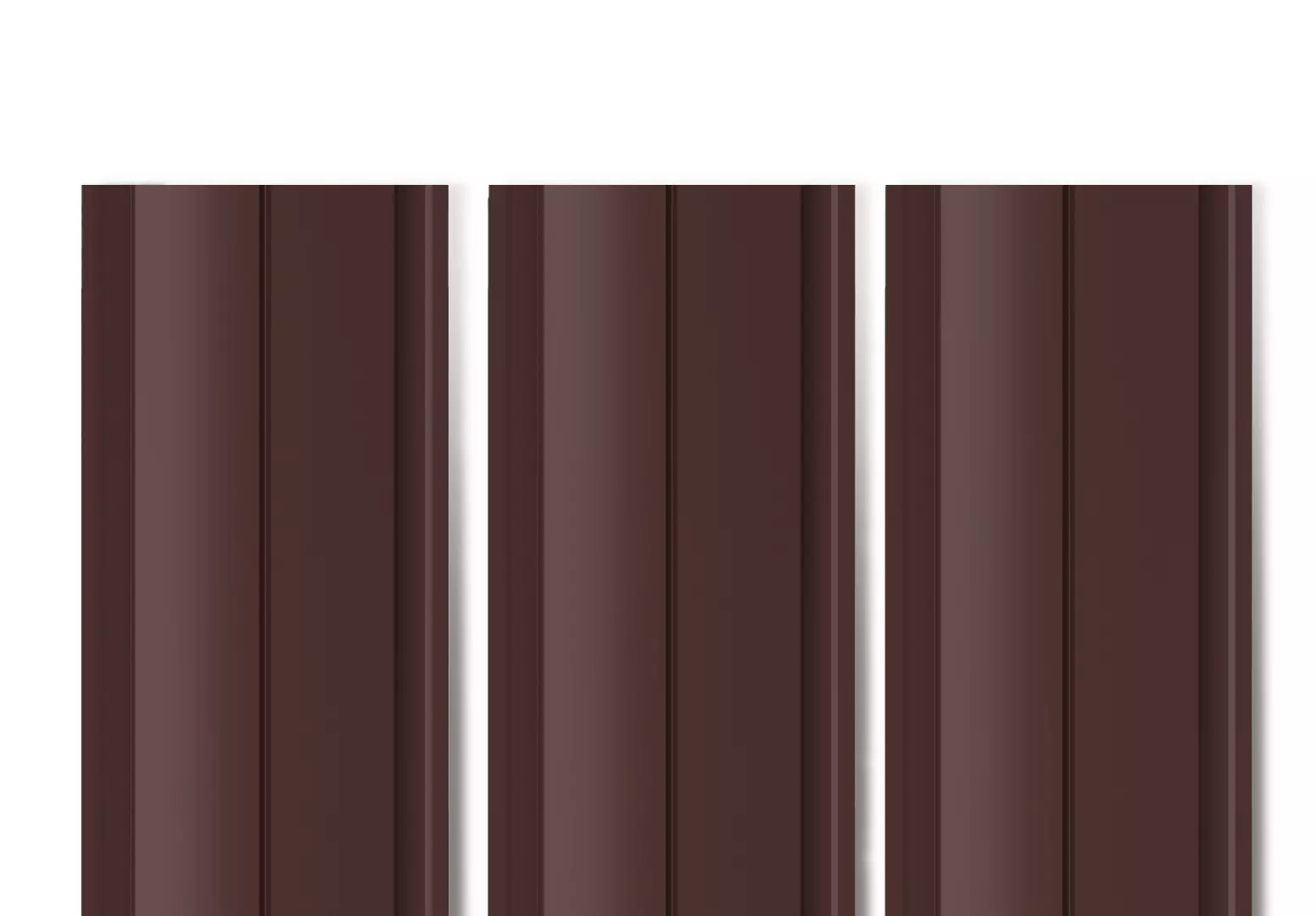 Штакетник ЕВРОПЛАНКА (прямой рез) 0,45 RAL 8017